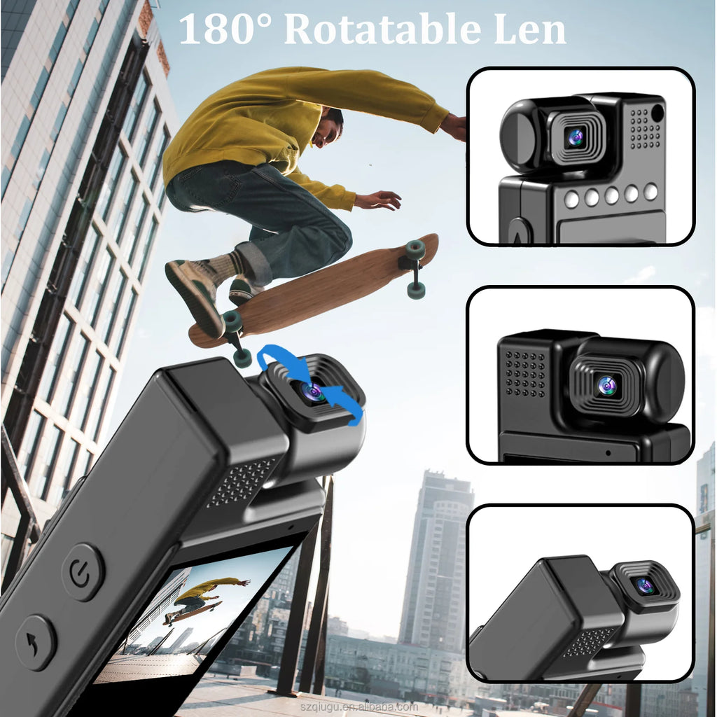 MD No Wifi MIni Body Camera Home Security Cam Surveillance Cameras Indoor and Outdoor Action Sports Cameras Clip Design