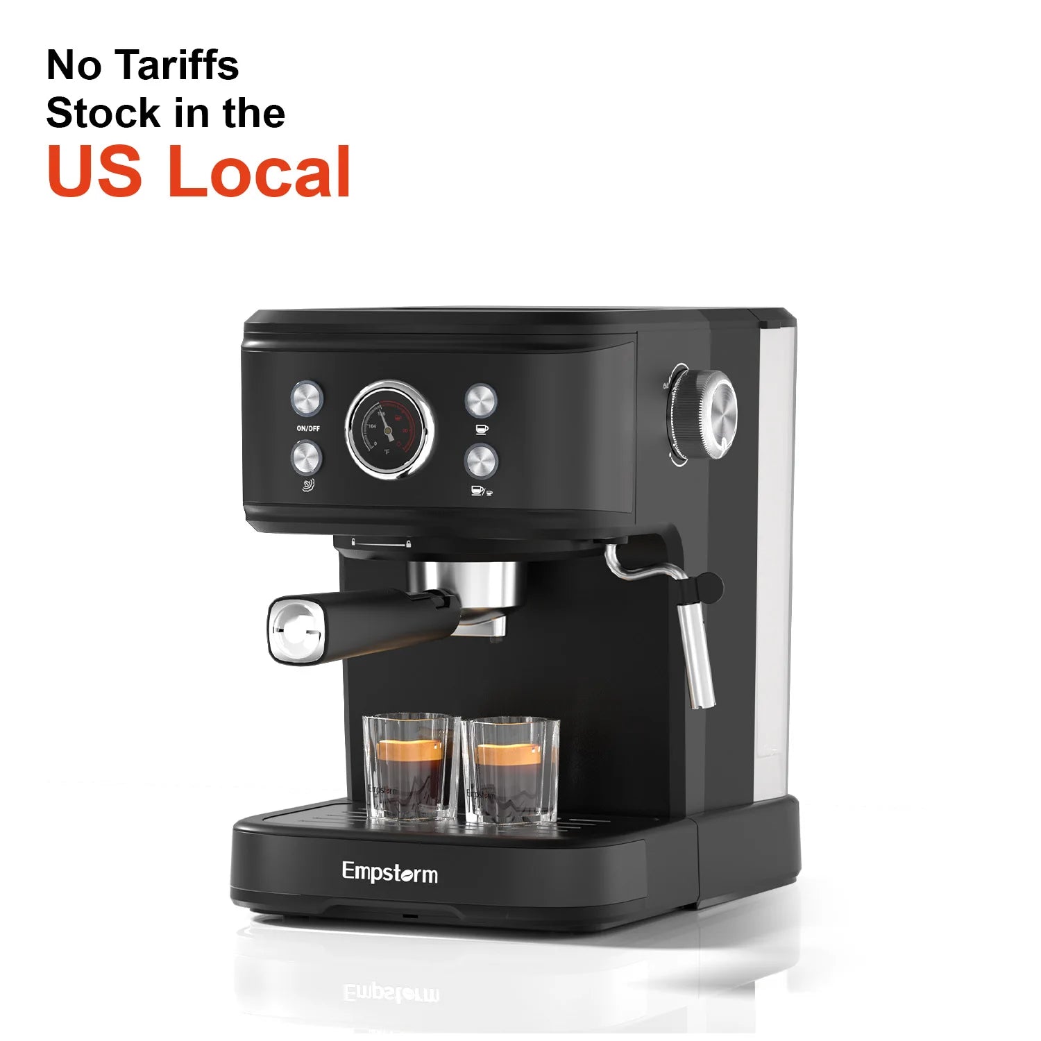 Empstorm 2 in 1 Capsule and Powder Semi-Automatic Coffee Machine Makes Espressos Lattes Cappuccinos for Office Home Hotel Use