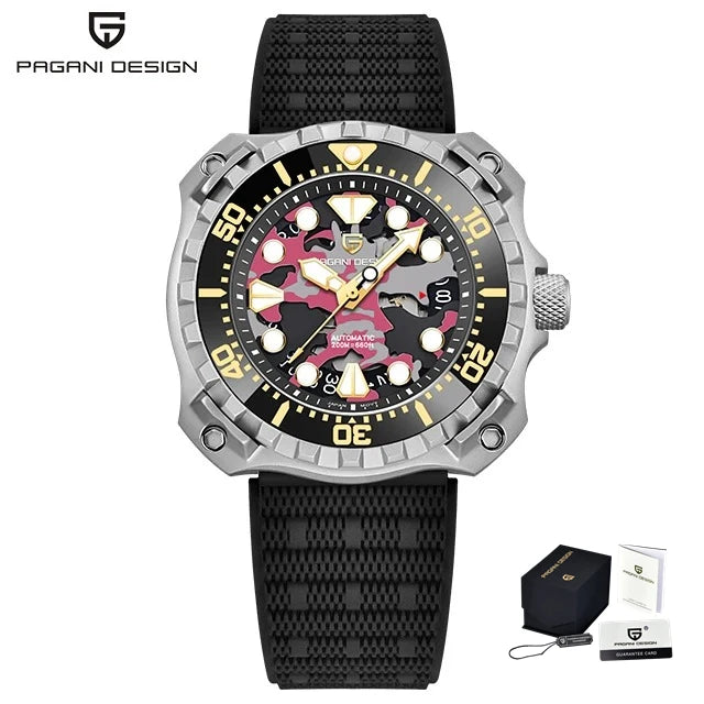 PAGANI DESIGN PD-YN009 Top Luxury Sapphire Stainless Steel 200m Waterproof Watch for Men NH35 Automatic Mechanical Men's Watches