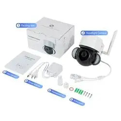 EDUP 5MP Outdoor IP66  Tuya Smart Camera Security Surveillance Wireless PTZ IP Network Wifi Camera