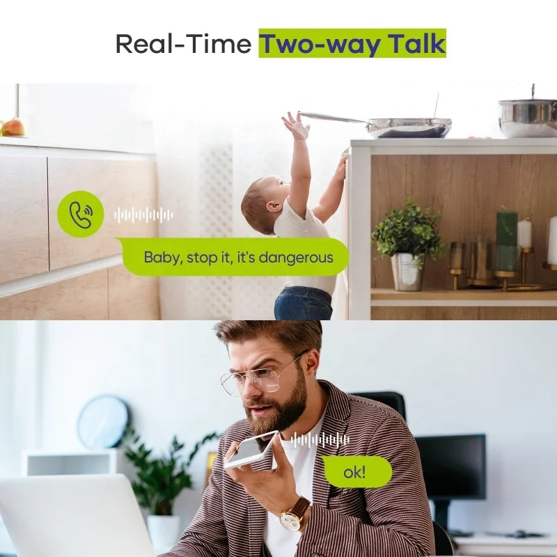 1080p Tuya Smart Home Wireless Mini IP WiFi Camera Pan Tilt Two Way Audio HD 2MP Home Security Camera