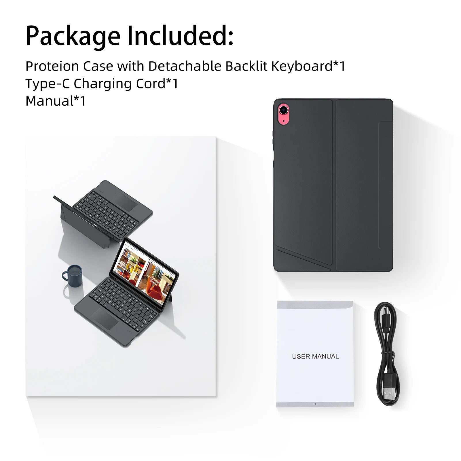 Super Low Price Wholesale 360 Rotatable Wireless Tablet Keyboard case for ipad 10th Gen 10.9" Split Magic Keyboard case