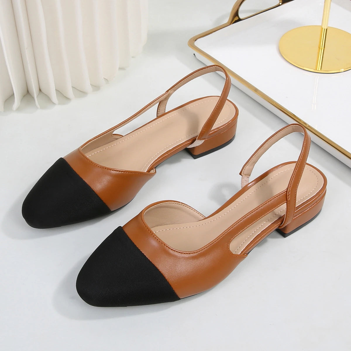 Wholesale Fashion 32-44 Sandales Femmes Cheap Shoes Steel Toe Female Footwear Slingback Flat Sandals for Ladies 2024