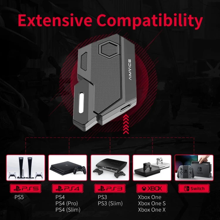 Hot Selling 7 in 1 Video Game Converter Portable Gaming Keyboard and Mouse Adapter Converter