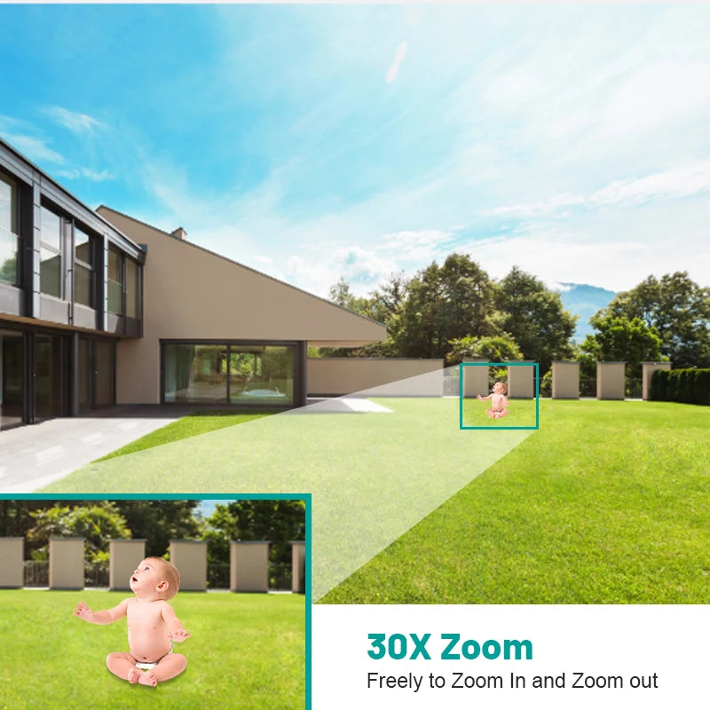 4G Ptz Wifi Cctv Camera Home Secure Camera System Wireless 8Mp 4K 30X Ptz Ip Speed Dome Camera Auto Tracking