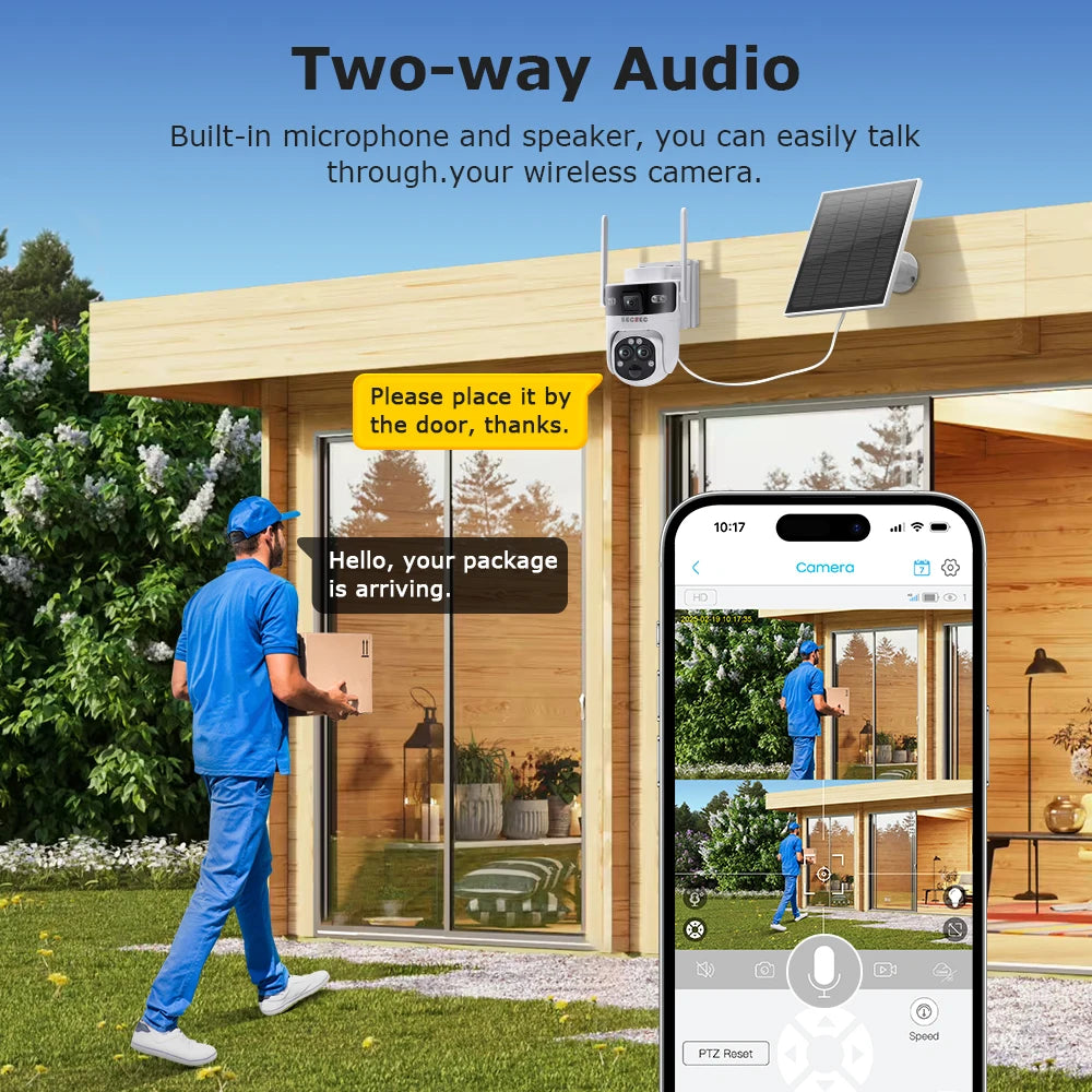15X Zoom HD 6MP IP Security Outdoor CCTV PIR Human Detection Wireless PTZ Camera Solar Powered Cctv Camera Solar Network Camera