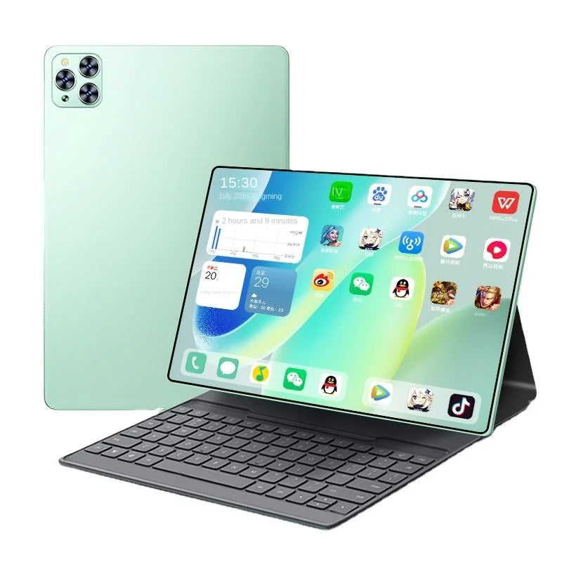 2025 PA15 10.I Inch 8GB RAM 128GB ROM Wifi High Resolution Touch Screen Android 12 2 in 1 Tablet PC With Keyboard Case