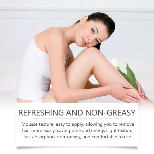 OUHOE Gentle Depilatory Body Hair Removal Refreshing Silky Skin Care Foam Mousse