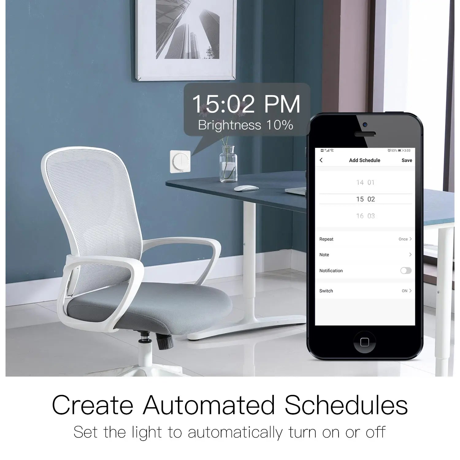 Tuya WiFi Smart Home  Touch Light Dimmer Switch Schedule Timer Brightness Memory Remote Controlled by SmartLife APP