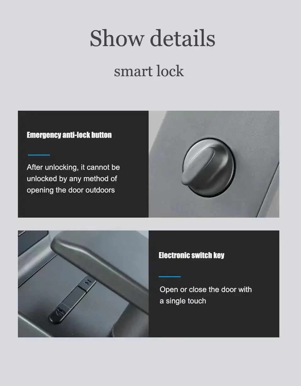 S914max 3D Face Door Lock Home Security Smart Camera Tuya  Wifi  Password Fingerprint RFID Card Aluminum Alloy Smart Door Lock
