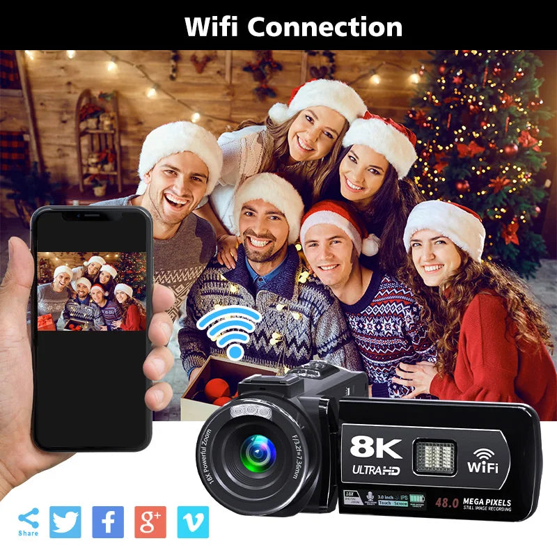 Professional Photo 8K Camera Dslr 8K Video Camera 120Fps Small Best Camera for Youtube Video