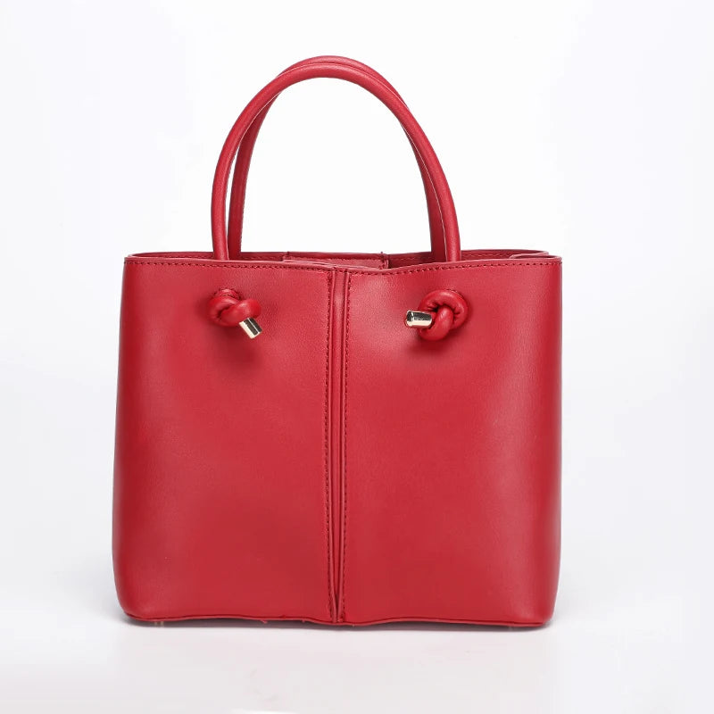 Head Layer Cowhide Leather Handbag Fashion Leather Women's Shoulder Ladies Hand Bags and Purses Women Handbags
