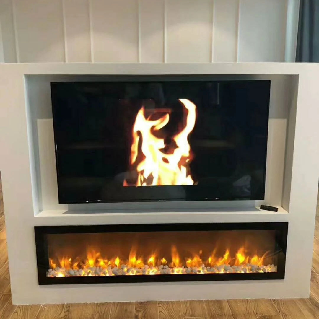 800*150*400mm Smart Home Embedded Electric Fireplace LED Lighting Decorative Heater
