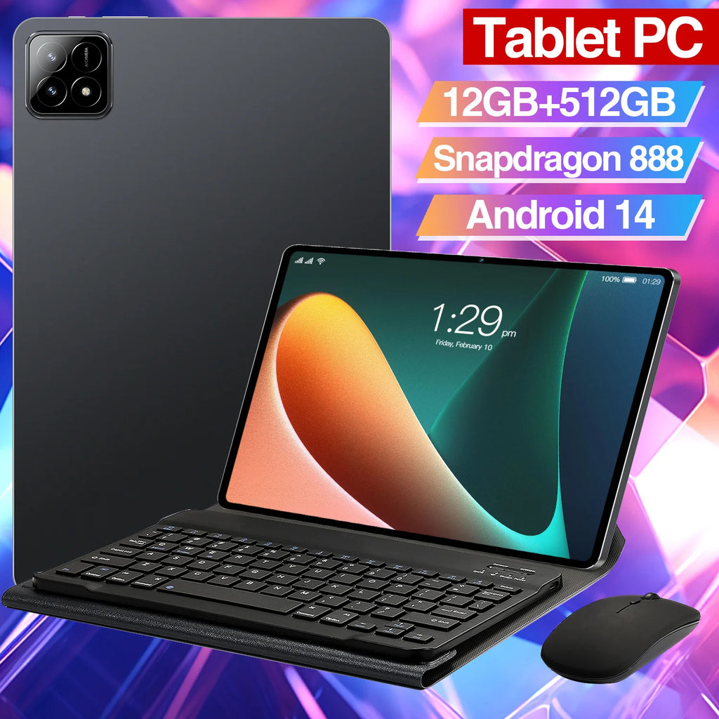 Pad 6S 10.1 Inch Smart Tablet 2026 5G 12GB 512GB 32MP Big Battery 10 Core