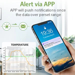 Smart Temperature and Humidity Sensor Smart Home Indoor Outdoor Intelligent Sensor Thermometer Hygrometer Meter