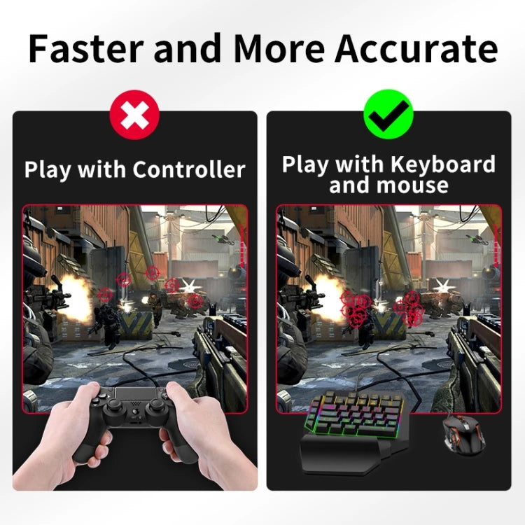 Hot Selling 7 in 1 Video Game Converter Portable Gaming Keyboard and Mouse Adapter Converter