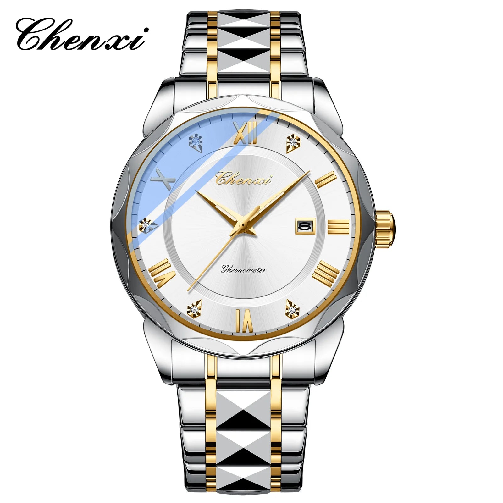 CHENXI 682 New Men's Watches Business Calendar Watch for Men Fashion Sport Waterproof Luminous Calendar Quartz Male Wristwatch