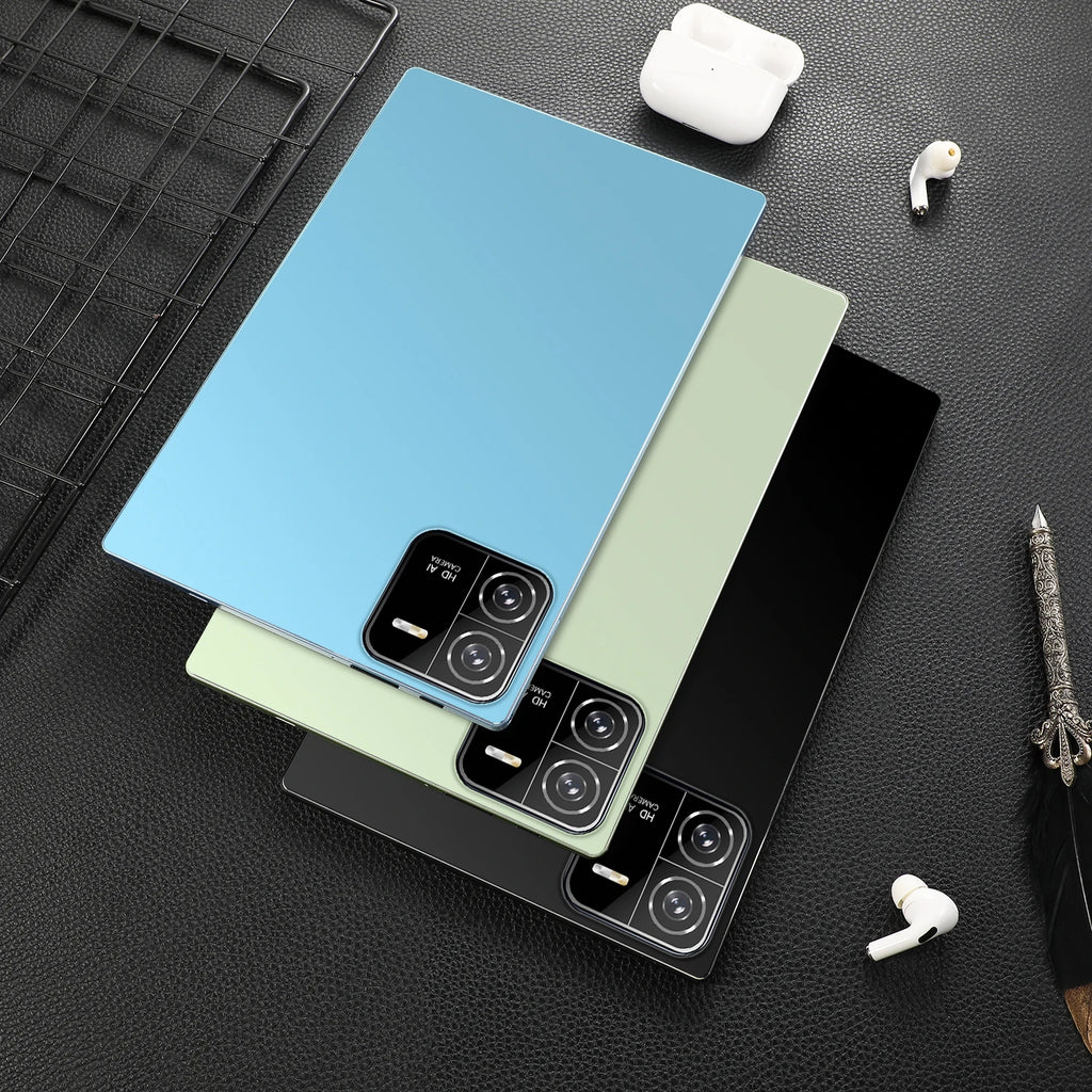 10.1" Ultra-Thin Android Tablet - Dual AI Cameras 8GB+256GB Memory, FHD IPS Touchscreen, 5G WiFi 6 Support, GPS Face ID