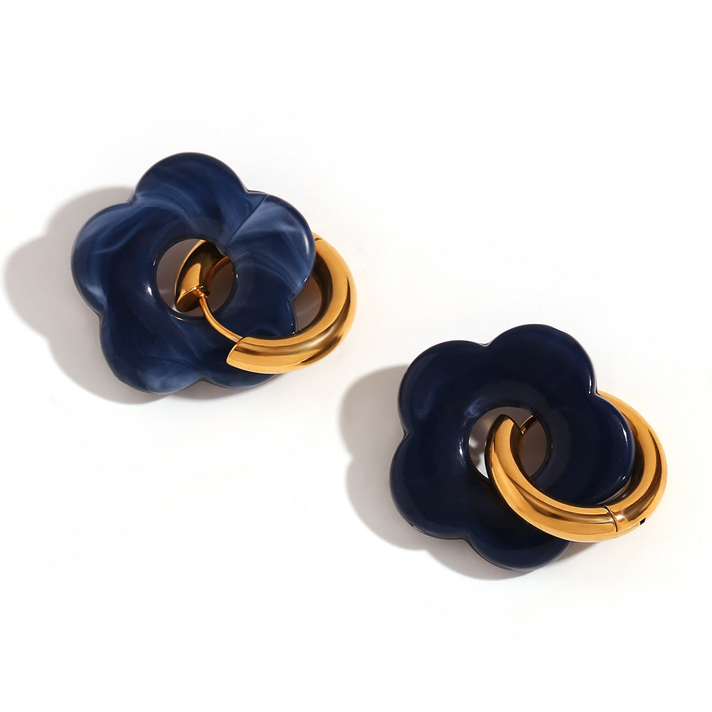 Colorful Flowers Ear Ring Minimalism Earrings Ornament