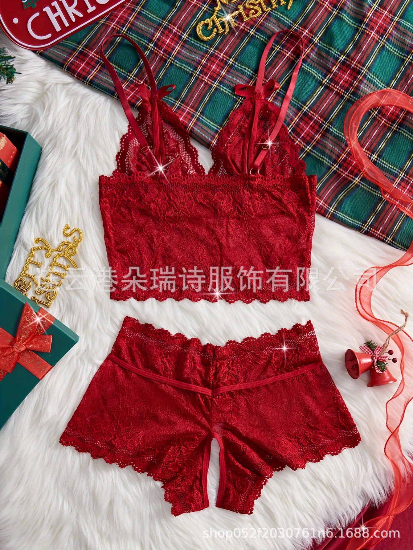 Passion Open Crotch Sexy Lingerie Set