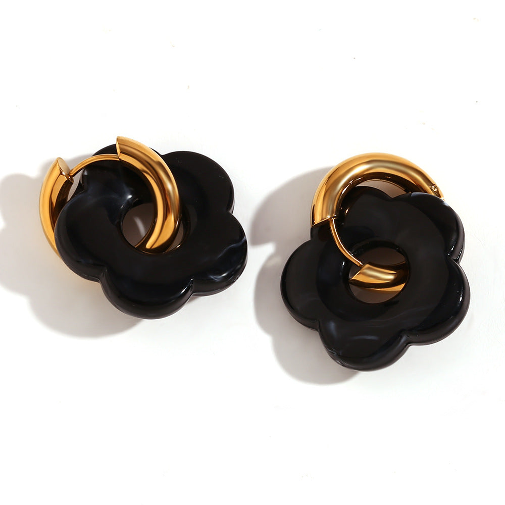 Colorful Flowers Ear Ring Minimalism Earrings Ornament