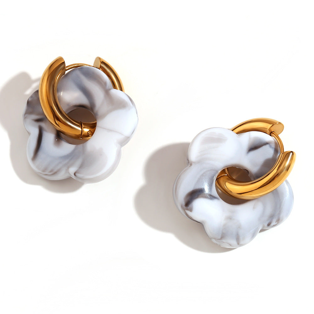Colorful Flowers Ear Ring Minimalism Earrings Ornament