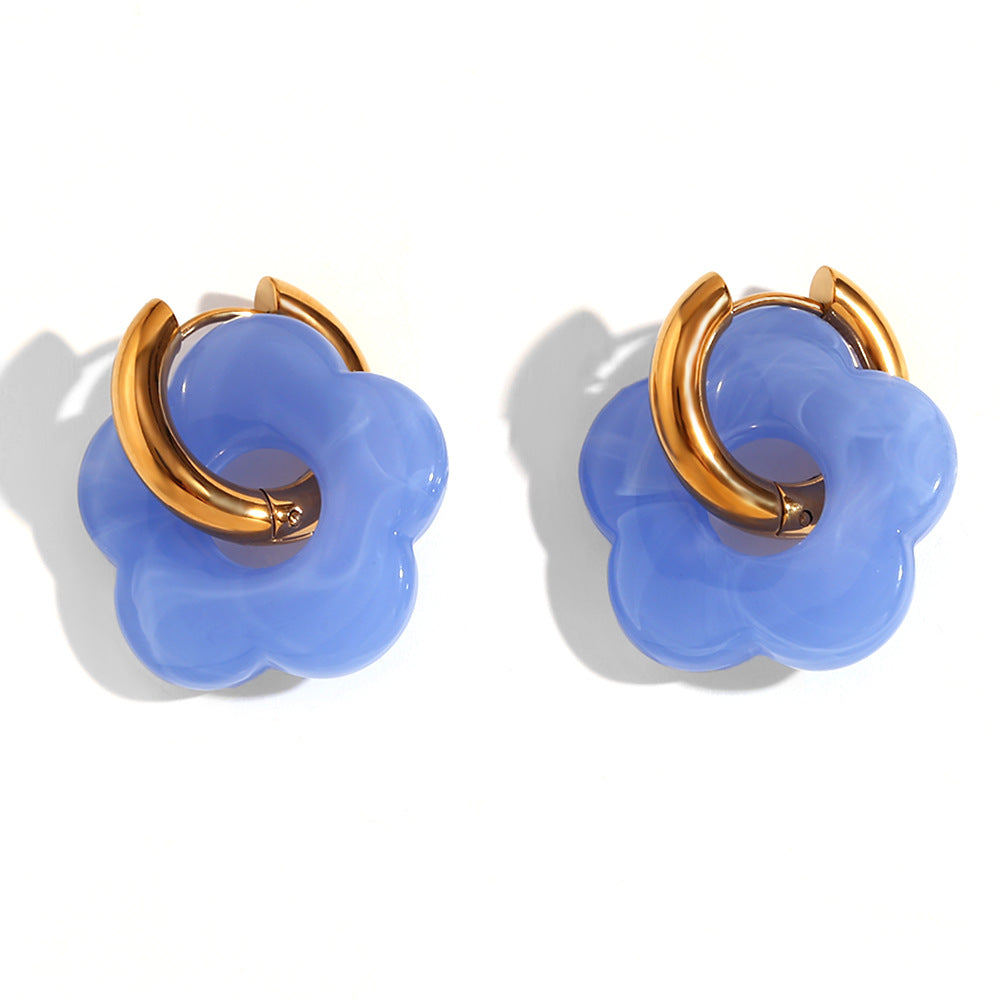 Colorful Flowers Ear Ring Minimalism Earrings Ornament