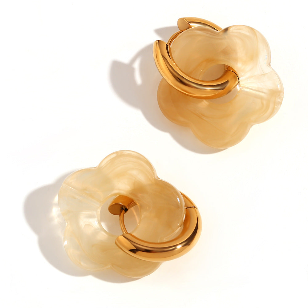 Colorful Flowers Ear Ring Minimalism Earrings Ornament