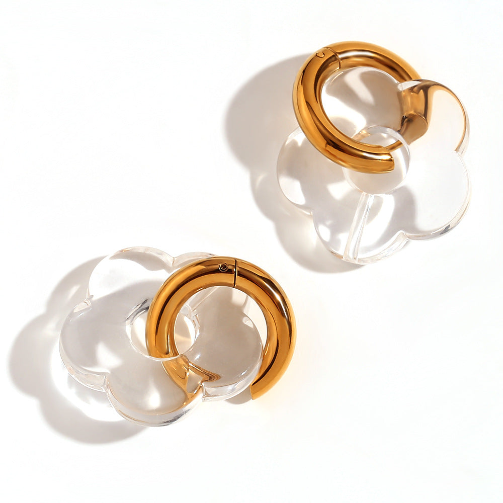 Colorful Flowers Ear Ring Minimalism Earrings Ornament