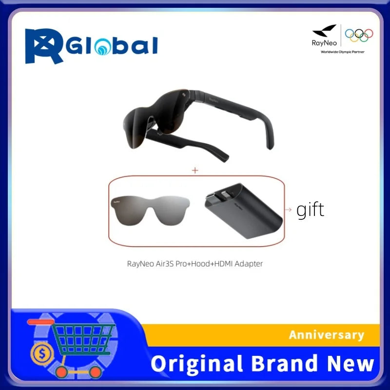 RayNeo Air 3S Pro smart AR glasses, equivalent to 4 meters 135 inches, 3D surround sound, 120Hz