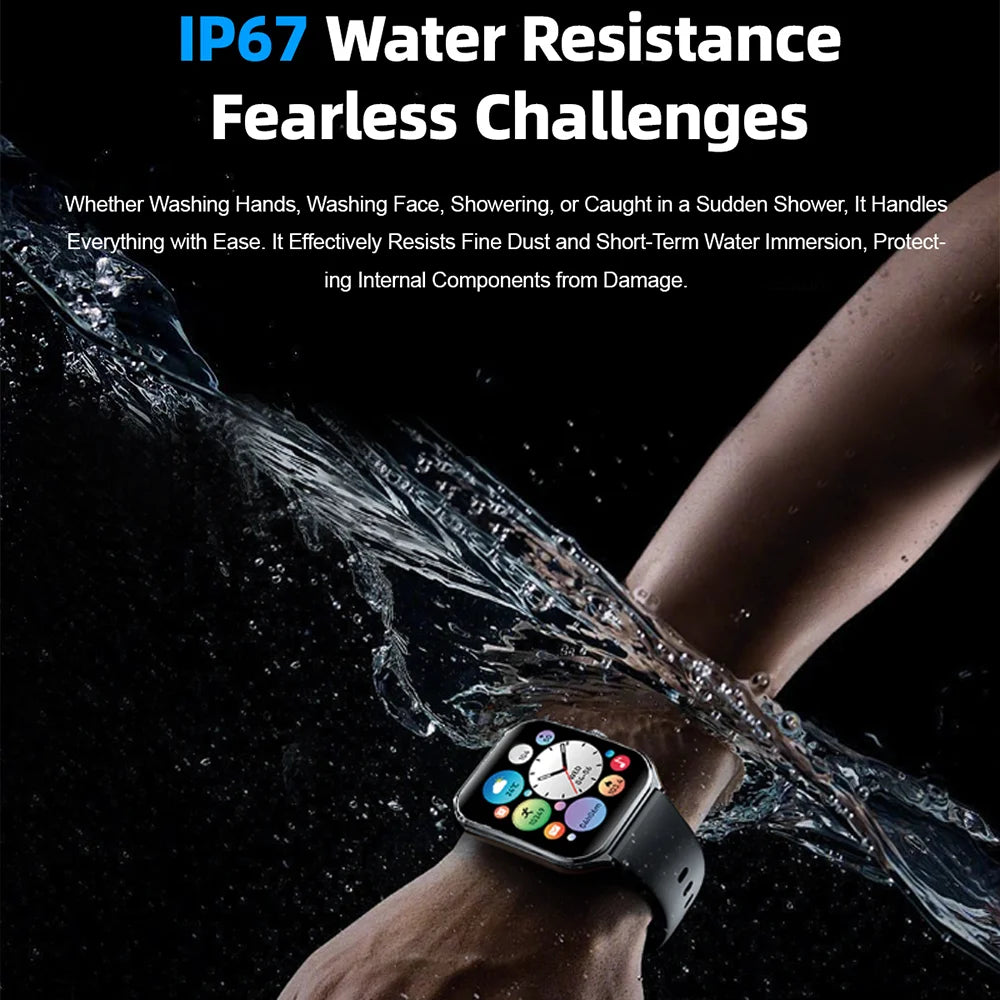 2025 A new smart watch, 1.96-inch sports watch, IP67 waterproof, 110+ sports mode, fitness activity tracker, ultra-thin watch.