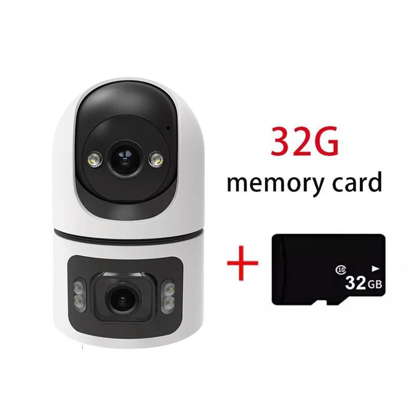 YOOSEE 8MP Indoor Smart WiFi IP Camera Dual Lens Screen Motion Detection Auto Track Two-Way Audio Onvif PTZ Security Camera CCTV