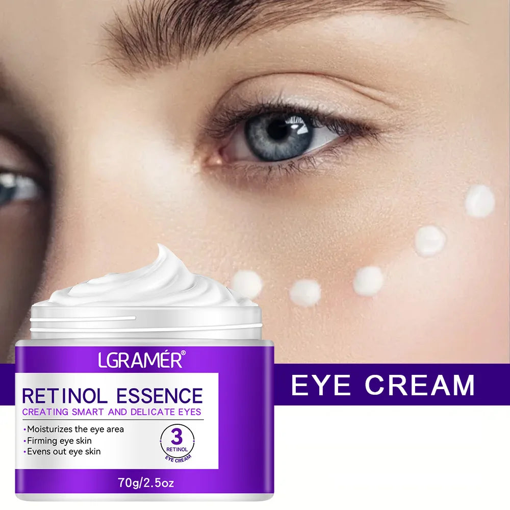 LGRAMER Retinol Eye Cream for Fine Lines, Dark Circles, Anti-Aging and Firming around Eyes