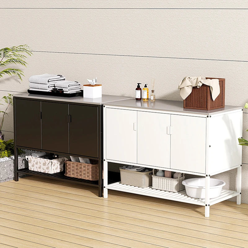 Outdoor Storage Cabinets for Kitchen Barbecue and Garden Versatile Kitchen Furniture(No Sink Included)
