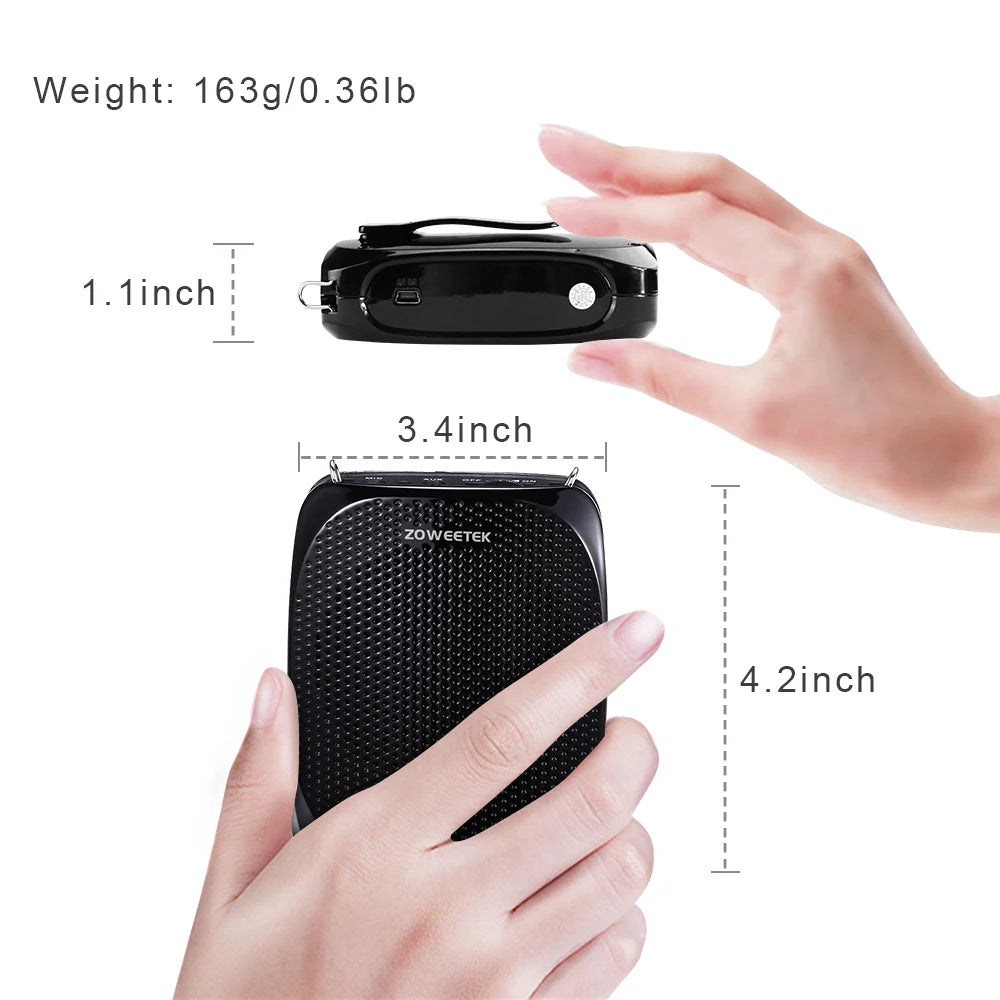 Zoweetek Wireless Voice Amplifier Mini Audio Loudspeaker Speaker for Teacher