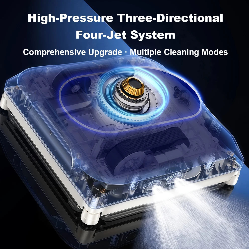 Window Vacuum Robot Cleaner Liectroux S11,4-Way Water Spray,Home Glass Floor Wall Tiles Cleaner Robot,Strong Vacuum,Smart Memory