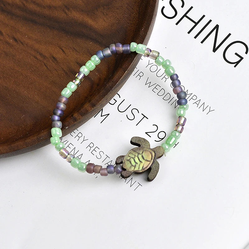 New Fashion Retro Turtle Beaded Bracelet For Women Bohemia Bracelet Friendship Jewelry