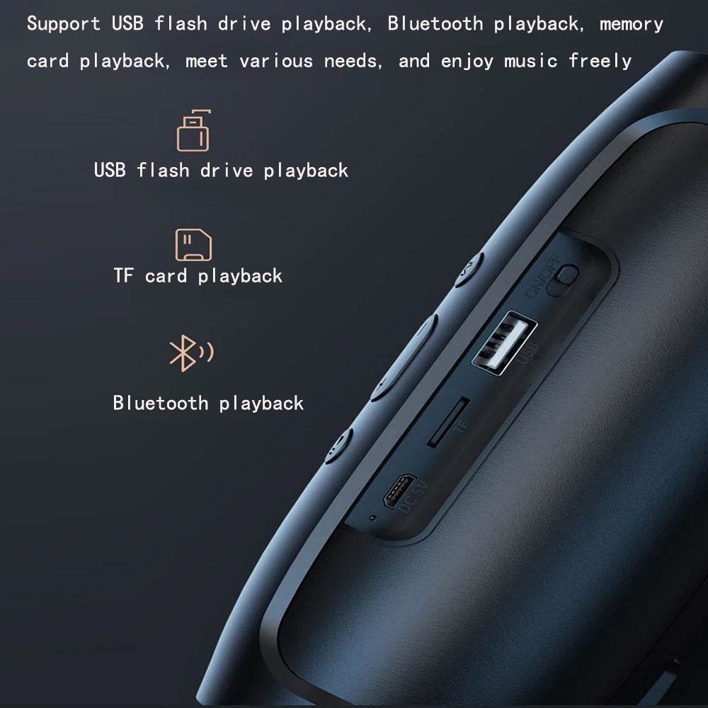 Portable Subwoofer Bluetooth Speakers Outdoor Stereo Surround Waterproof Loudspeaker Wireless Sound Box Support FM Radio TF Card