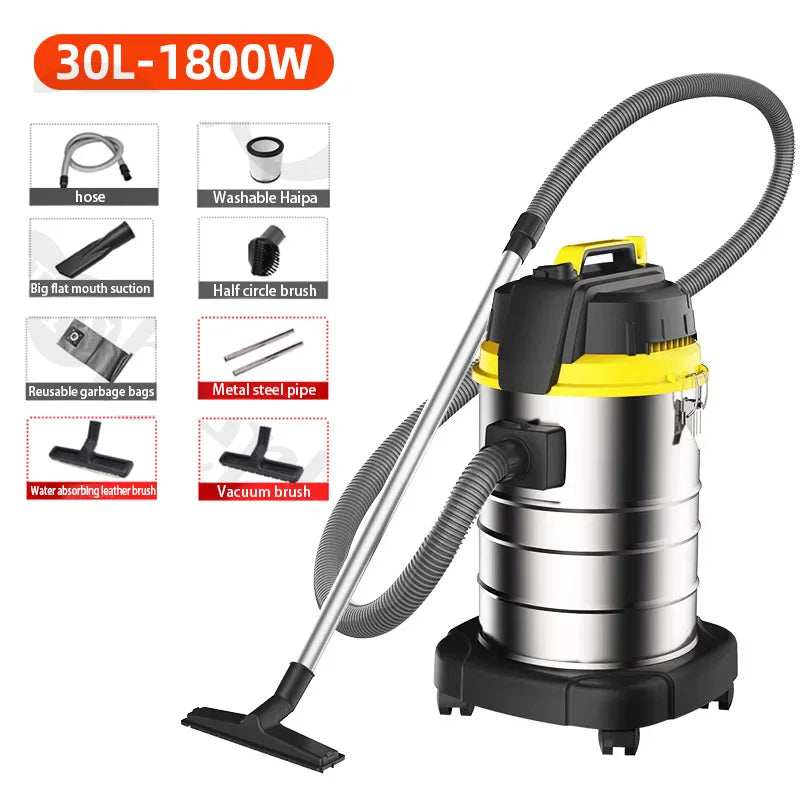 Multifunctional High-Power Vacuum Cleaner 30L Large Suction Wet And Dry Dual-Purpose Small Household Car Commercial Industrial