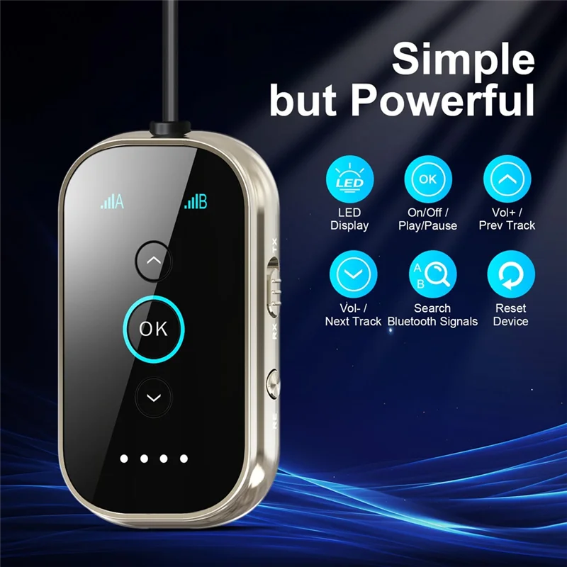 JABS-Bluetooth Transmitter Airfly Pro Bluetooth Transmitter Airplane Wireless Transmitter For Airplane/TV/Car/Gym