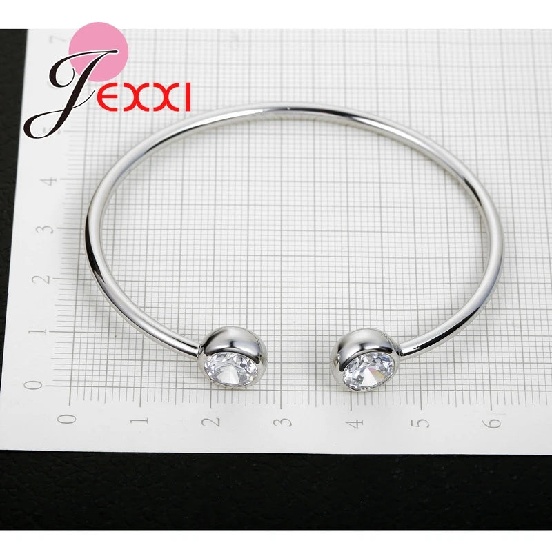 New Arrival Fashion 925 Sterling Silver Bracelet Bangles Women Fashion Jewelry With Top Quality CZ Fast Shipping