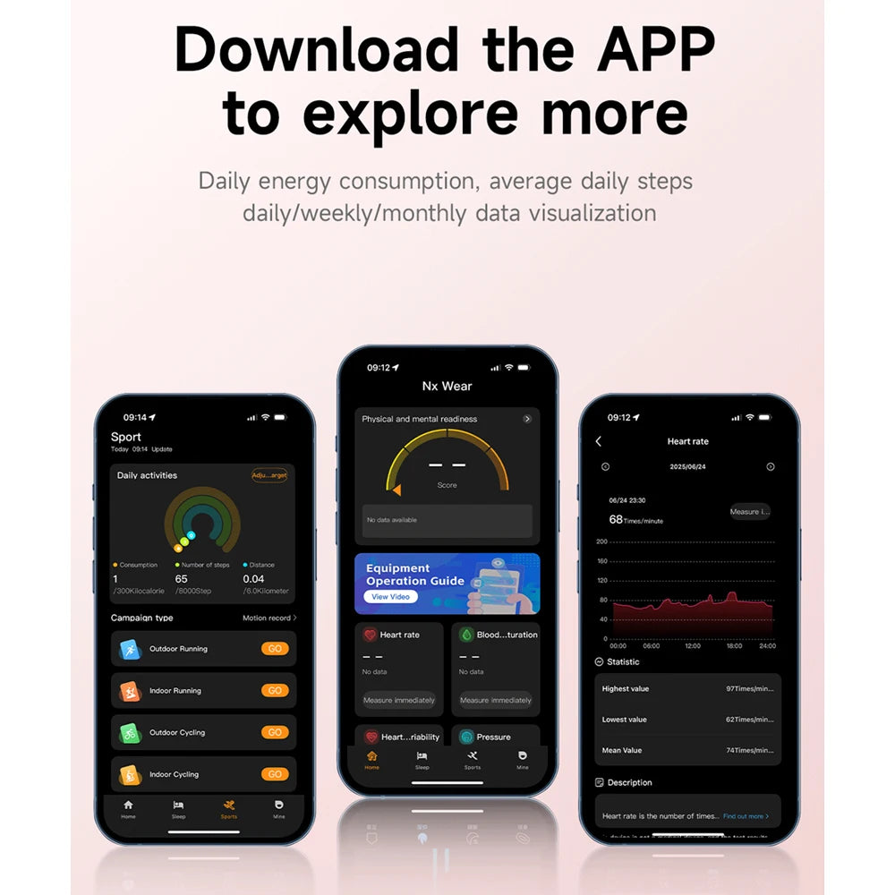 New Smart Bracelet Women Smartwatch Men Fitness Tracker HeartRate Blood Oxygen Waterproof Sport Smart Band Watch For Android iOS