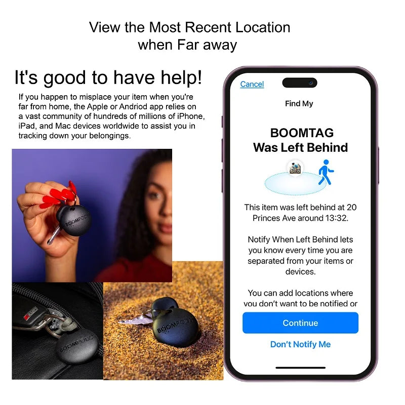 IOS/Android Mini GPS Tracker Anti-lost Reminder Key Bag Wallet Finder Smart Airtag Bluetooth Find My Locator GPS Tracking Device