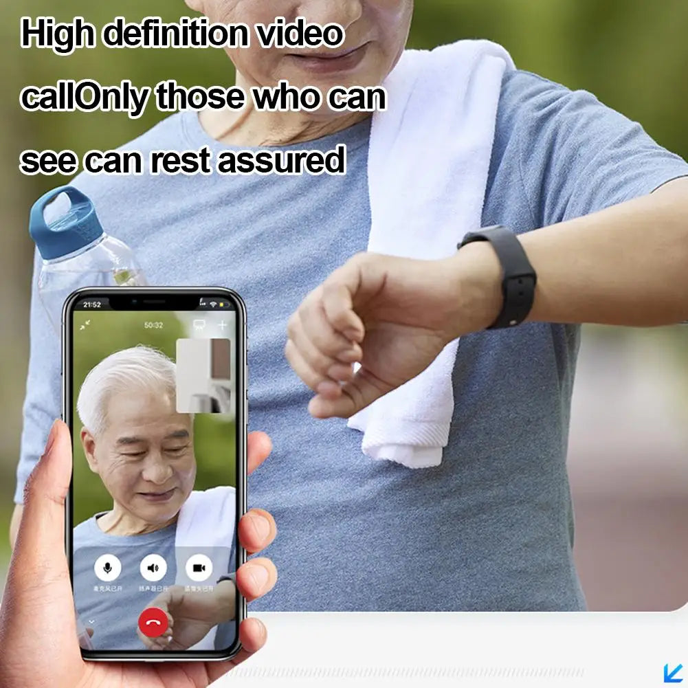 Elderly Smart Watch With Card Insertion, One-click SOS Call for Help, GPS Anti-lost Positioning Bracelet, IP67 Waterproof