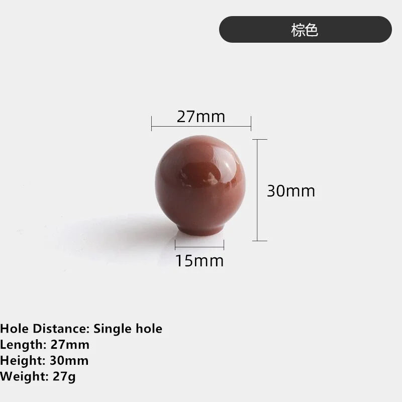 Handles Drawer Cabinet Furniture Kitchen Handles for Cabinet Knob Door Drawer Knob Colour Ceramics Rotundity Single Hole