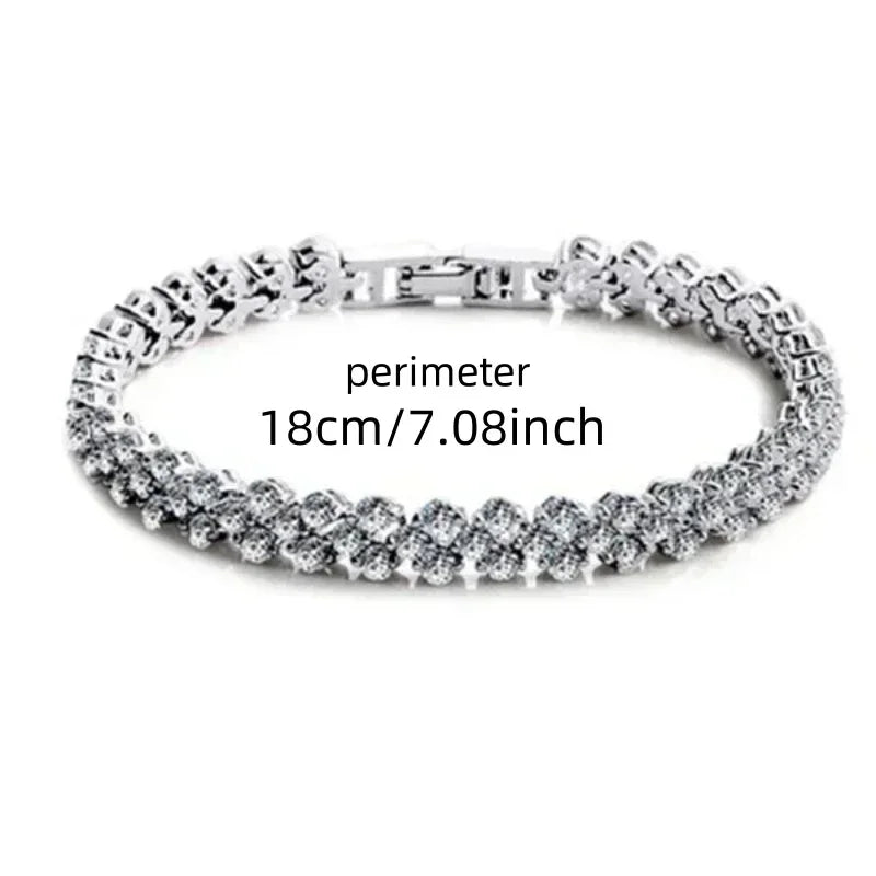 Delysia King 3 Color Women FashionZircon Inlaid Heart Bracelet