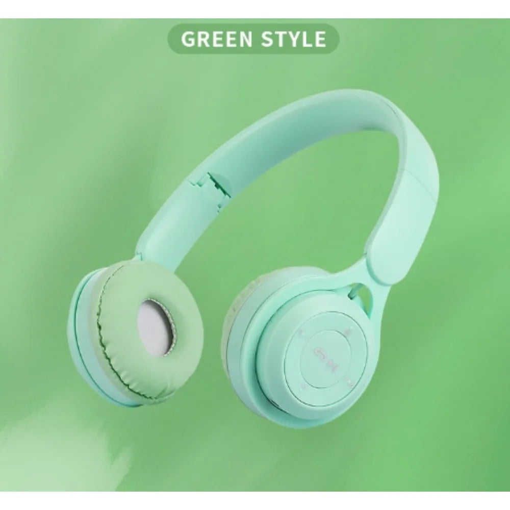 IGRARK Headband Bluetooth Headset Y08 Wireless Bluetooth Headset Portable Foldable Children Headset Yellow