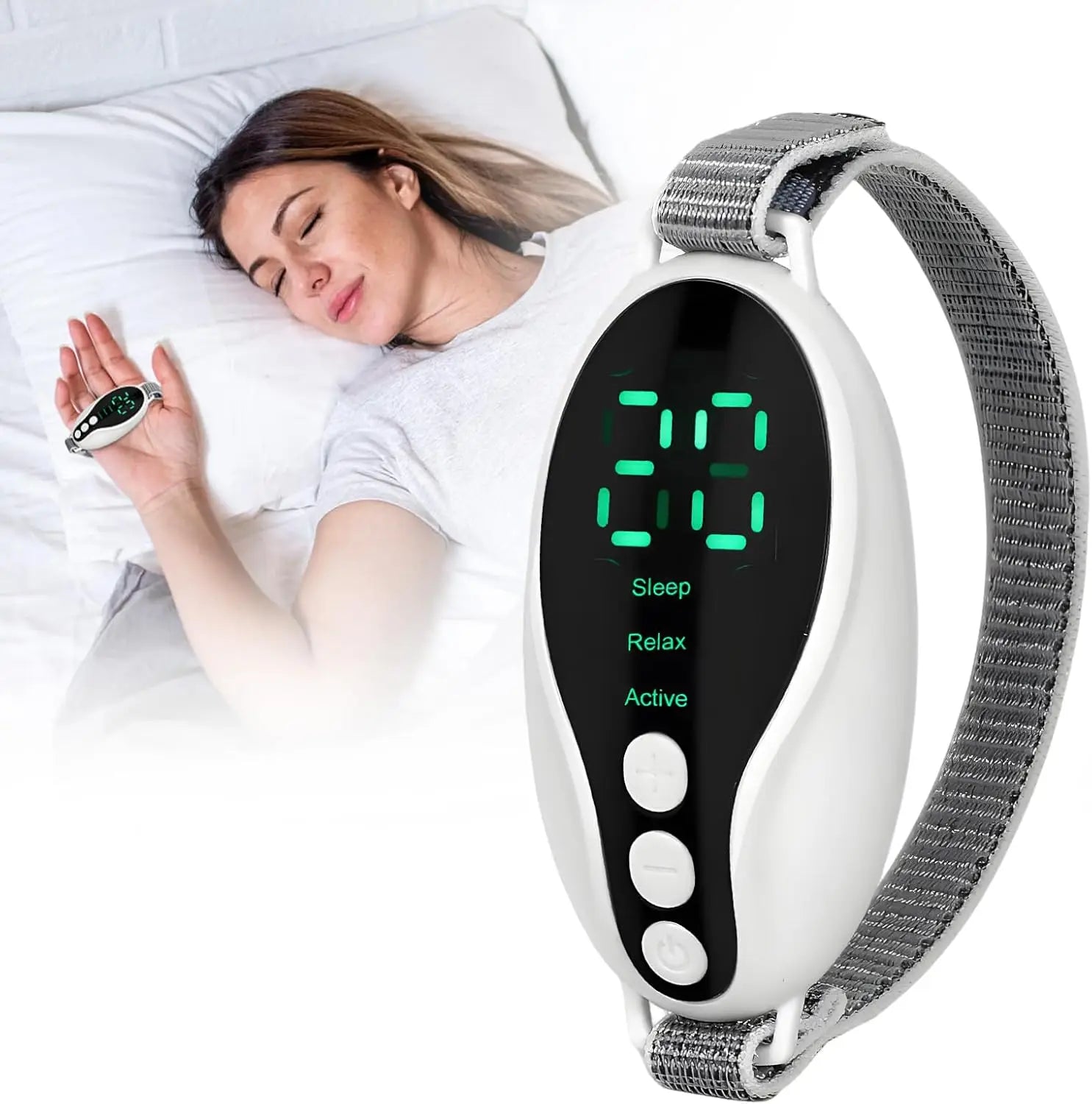 New Microcurrent Sleep Aid Device EMS Sleep Aid Machine Sleep Instrument for Insomnia Stress Anxiety Relief Palm Pulse Massager