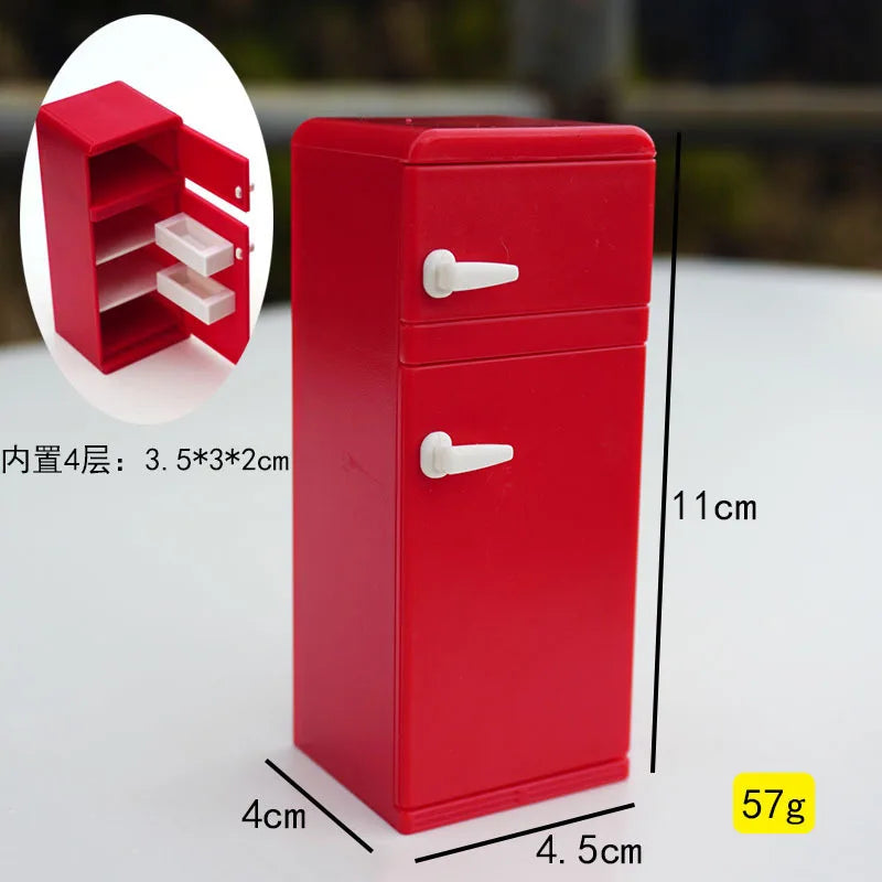 Mini Refrigerators Cabinets Furniture Cottage Dollhouse Kitchen Dining Room Housewares Toys Ornaments Home Decor Simulation
