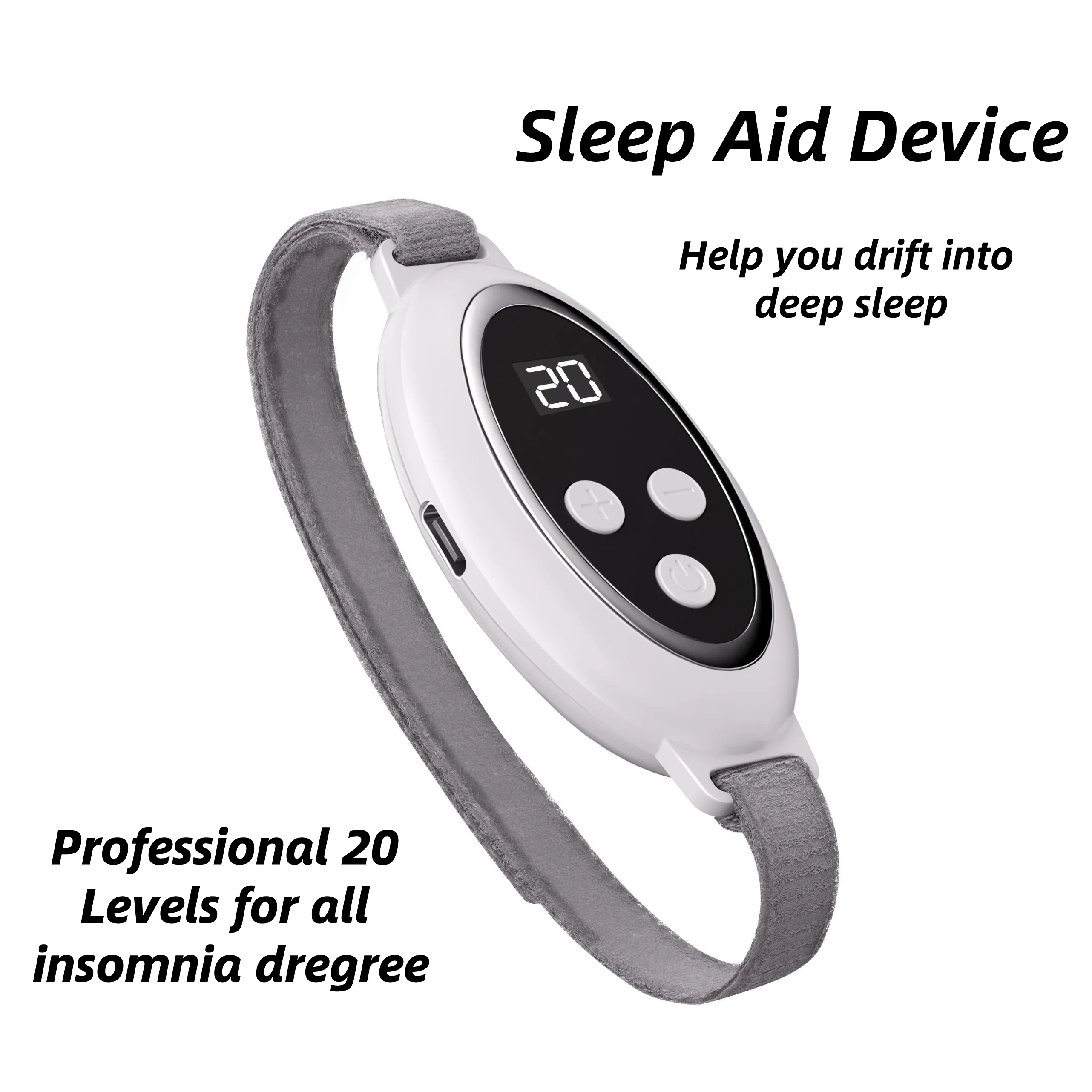 Microcurrent Sleep Instrument EMS Pulse Massager Sleep Aid Device for Improve Sleep Anxiety and Insomnia Small and Easy to Carry